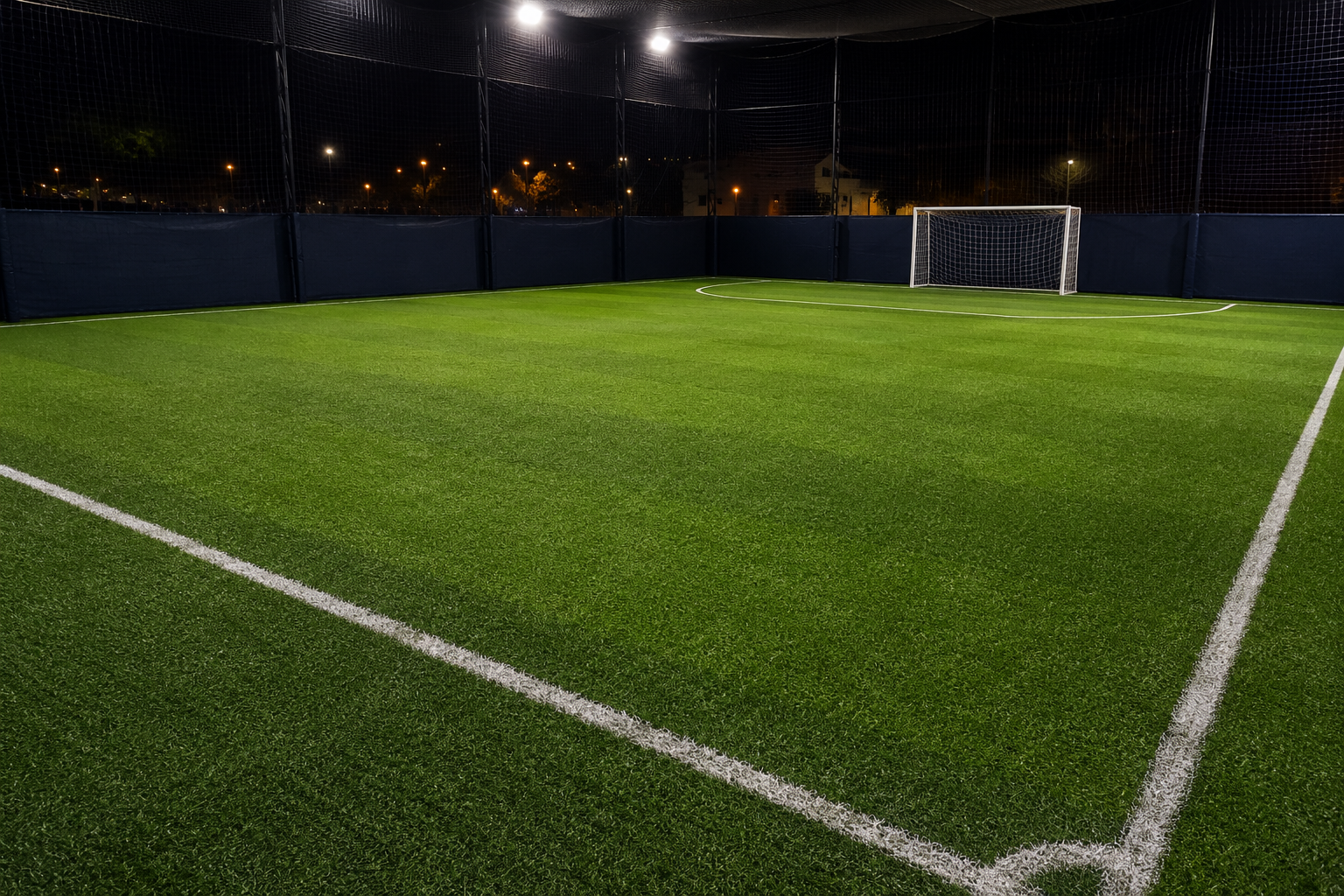 Quadra de futebol society disponível para reserva